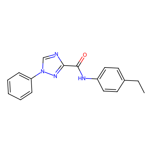 N-(4-ethylphenyl)-1-phenyl-1,2,4-triazole-3-carboxamide structure