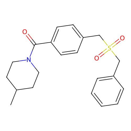 [4-(Benzylsulfonylmethyl)phenyl]-(4-methylpiperidin-1-yl)methanone structure