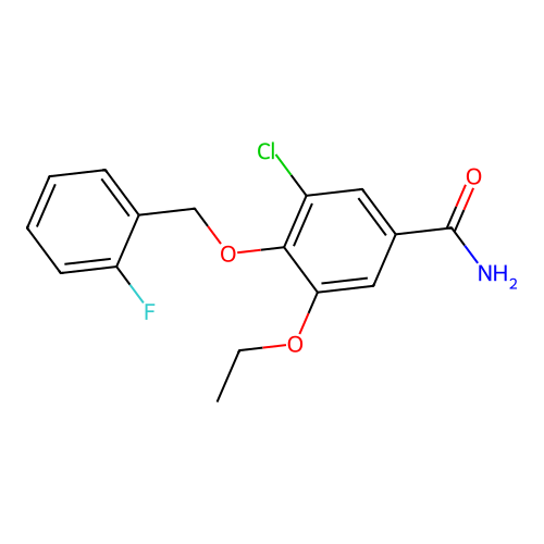 3-Chloro-5-ethoxy-4-[(2-fluorophenyl)methoxy]benzamide structure
