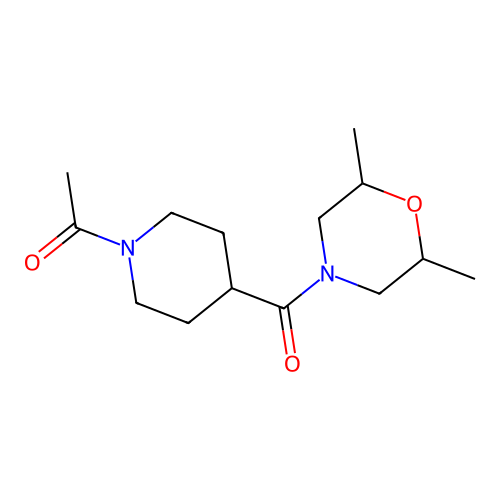 1-[4-(2,6-Dimethylmorpholine-4-carbonyl)piperidin-1-yl]ethanone structure