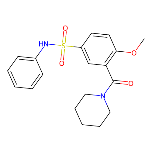 4-methoxy-N-phenyl-3-(piperidine-1-carbonyl)benzenesulfonamide structure