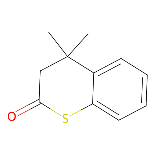2H-1-Benzothiopyran-2-one, 3,4-dihydro-4,4-dimethyl- structure