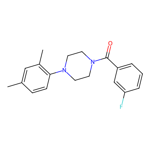 1-(2,4-Dimethylphenyl)-4-(3-fluorobenzoyl)piperazine structure
