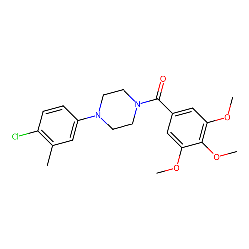 [4-(4-Chloro-3-methylphenyl)piperazin-1-yl]-(3,4,5-trimethoxyphenyl)methanone structure