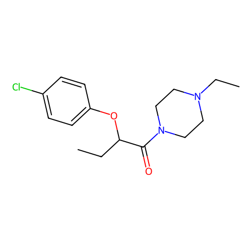 2-(4-Chlorophenoxy)-1-(4-ethylpiperazin-1-yl)butan-1-one structure