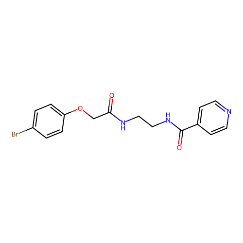 N-[2-[[2-(4-bromophenoxy)acetyl]amino]ethyl]pyridine-4-carboxamide structure