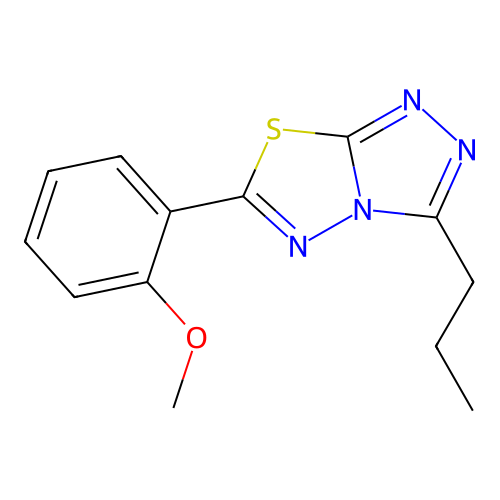 6-(2-Methoxyphenyl)-3-propyl[1,2,4]triazolo[3,4-b][1,3,4]thiadiazole structure