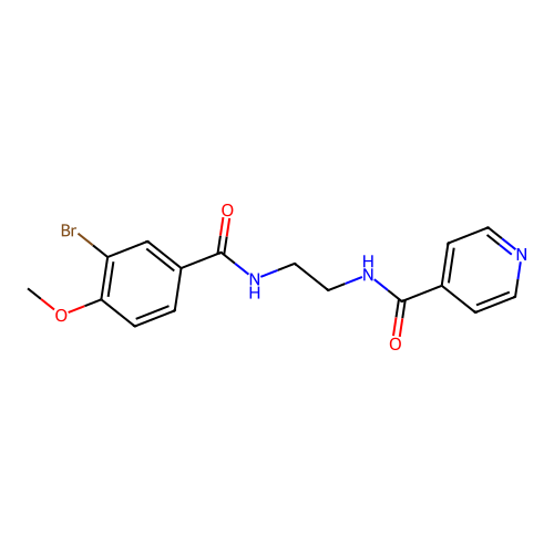 N-[2-[(3-bromo-4-methoxybenzoyl)amino]ethyl]pyridine-4-carboxamide structure