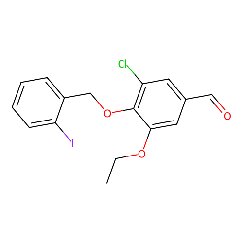 3-Chloro-5-ethoxy-4-[(2-iodobenzyl)oxy]benzaldehyde structure