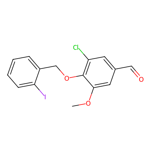 3-Chloro-4-[(2-iodobenzyl)oxy]-5-methoxybenzaldehyde structure
