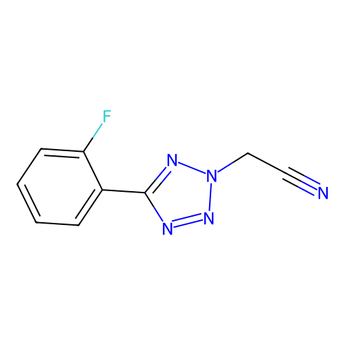 2-[5-(2-Fluorophenyl)tetrazol-2-yl]acetonitrile structure