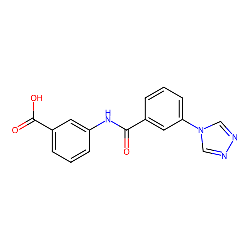 3-({[3-(4H-1,2,4-triazol-4-yl)phenyl]carbonyl}amino)benzoic acid structure