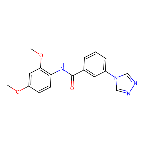 N-(2,4-dimethoxyphenyl)-3-(1,2,4-triazol-4-yl)benzamide structure