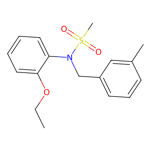 N-(2-ethoxyphenyl)-N-[(3-methylphenyl)methyl]methanesulfonamide structure