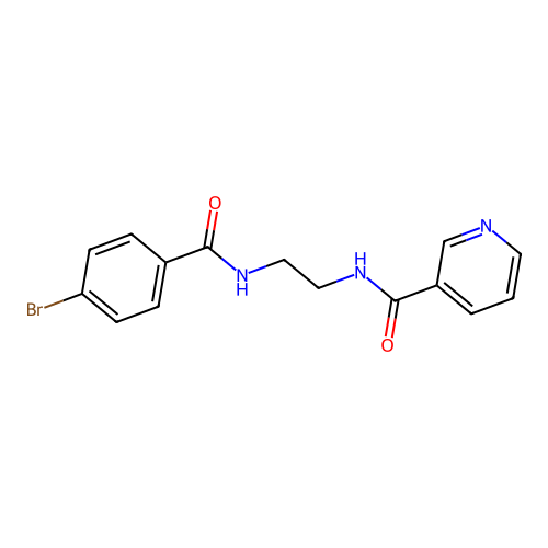 N-{2-[(4-bromobenzoyl)amino]ethyl}nicotinamide structure