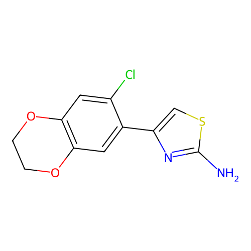 4-(7-Chloro-2,3-dihydro-1,4-benzodioxin-6-yl)-1,3-thiazol-2-amine structure