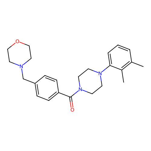 [4-(2,3-Dimethylphenyl)piperazin-1-yl]-[4-(morpholin-4-ylmethyl)phenyl]methanone structure