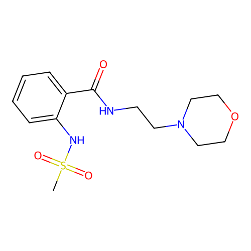 2-(methanesulfonamido)-N-(2-morpholin-4-ylethyl)benzamide structure