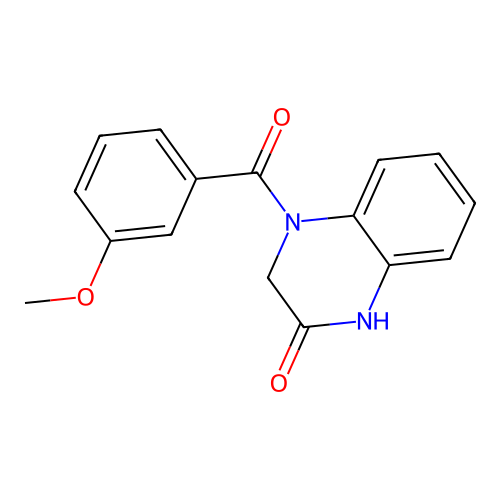 4-(3-methoxybenzoyl)-3,4-dihydroquinoxalin-2(1H)-one structure