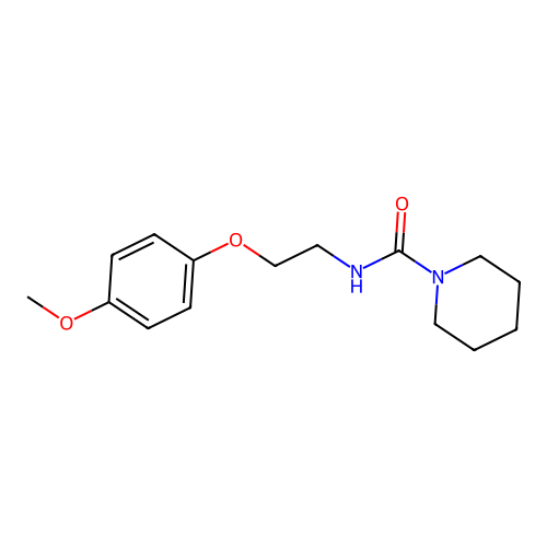 N-(2-(4-methoxyphenoxy)ethyl)piperidine-1-carboxamide structure