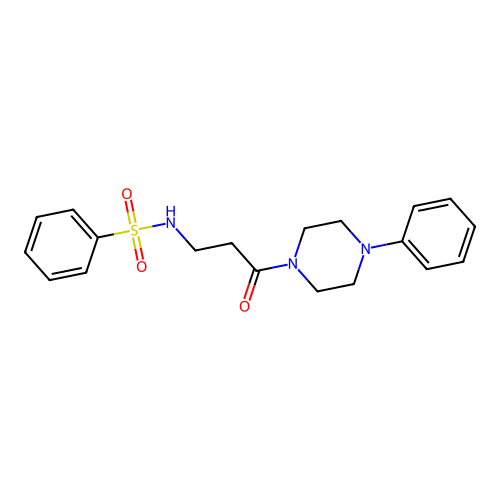 N-[3-oxo-3-(4-phenylpiperazin-1-yl)propyl]benzenesulfonamide structure