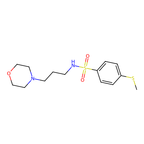 4-methylsulfanyl-N-(3-morpholin-4-ylpropyl)benzenesulfonamide structure