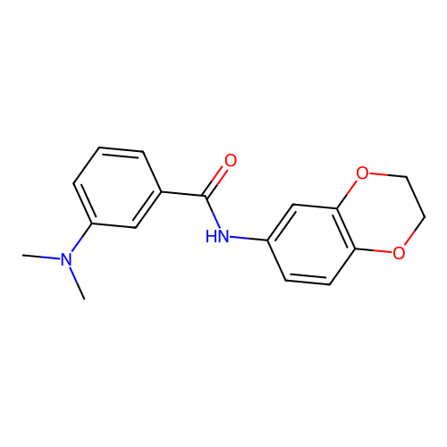 N-(2,3-dihydro-1,4-benzodioxin-6-yl)-3-(dimethylamino)benzamide structure