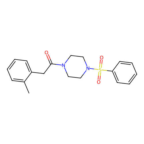 1-[4-(Benzenesulfonyl)piperazin-1-yl]-2-(2-methylphenyl)ethanone structure