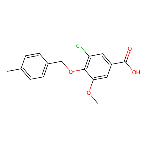3-chloro-5-methoxy-4-[(4-methylphenyl)methoxy]benzoic Acid structure