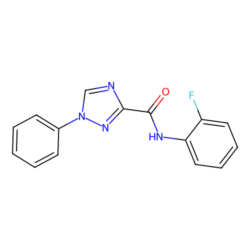 N-(2-fluorophenyl)-1-phenyl-1,2,4-triazole-3-carboxamide structure