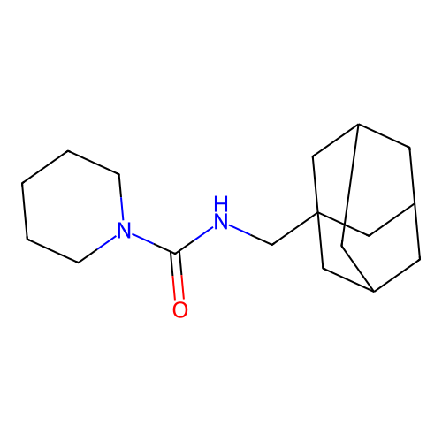 N-(1-adamantylmethyl)piperidine-1-carboxamide structure
