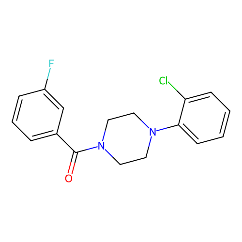 [4-(2-Chlorophenyl)piperazin-1-yl]-(3-fluorophenyl)methanone structure