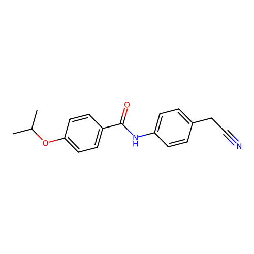 N-[4-(cyanomethyl)phenyl]-4-propan-2-yloxybenzamide structure