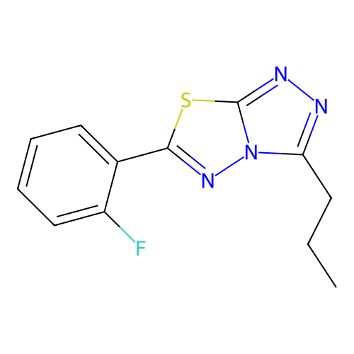 6-(2-Fluorophenyl)-3-propyl-[1,2,4]triazolo[3,4-b][1,3,4]thiadiazole structure
