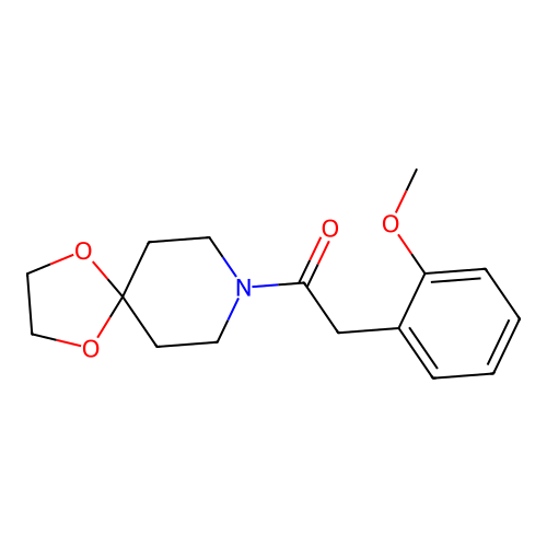 1-(1,4-Dioxa-8-azaspiro[4.5]decan-8-yl)-2-(2-methoxyphenyl)ethanone structure