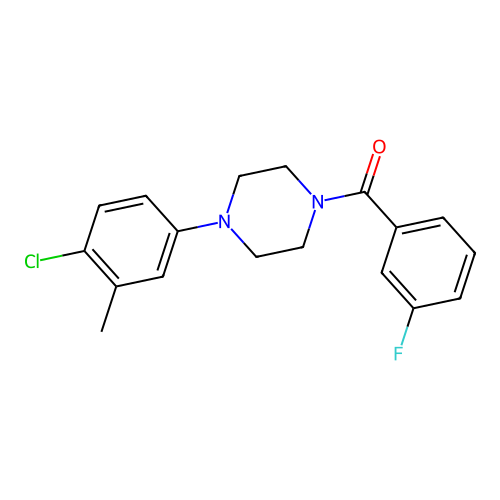 [4-(4-Chloro-3-methylphenyl)piperazin-1-yl]-(3-fluorophenyl)methanone structure