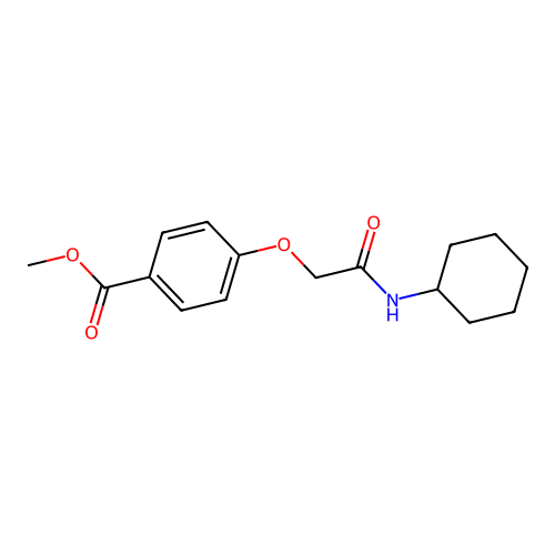 Methyl 4-[2-(cyclohexylamino)-2-oxoethoxy]benzoate structure