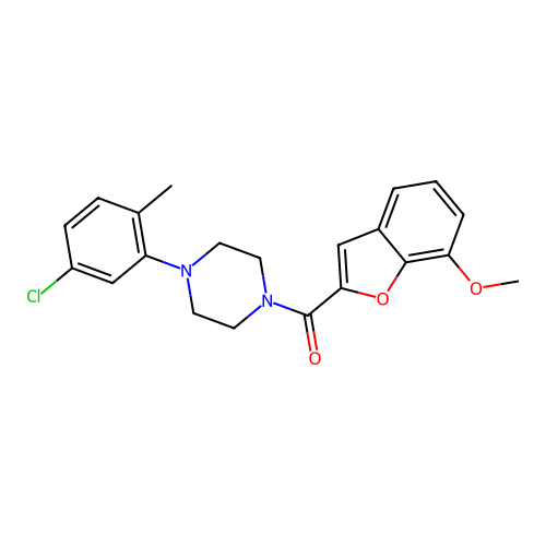 [4-(5-chloro-2-methylphenyl)piperazin-1-yl]-(7-methoxy-1-benzofuran-2-yl)methanone structure