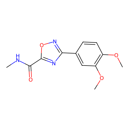 3-(3,4-dimethoxyphenyl)-N-methyl-1,2,4-oxadiazole-5-carboxamide structure