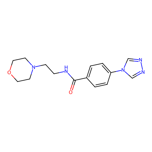 N-(2-morpholin-4-ylethyl)-4-(1,2,4-triazol-4-yl)benzamide structure