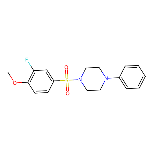1-(3-Fluoro-4-methoxyphenyl)sulfonyl-4-phenylpiperazine structure