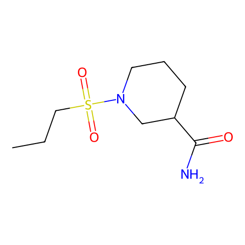 1-(Propylsulfonyl)piperidine-3-carboxamide structure