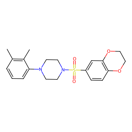 1-(2,3-Dihydro-1,4-benzodioxin-6-ylsulfonyl)-4-(2,3-dimethylphenyl)piperazine structure