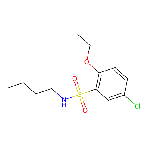 N-butyl-5-chloro-2-ethoxybenzenesulfonamide structure