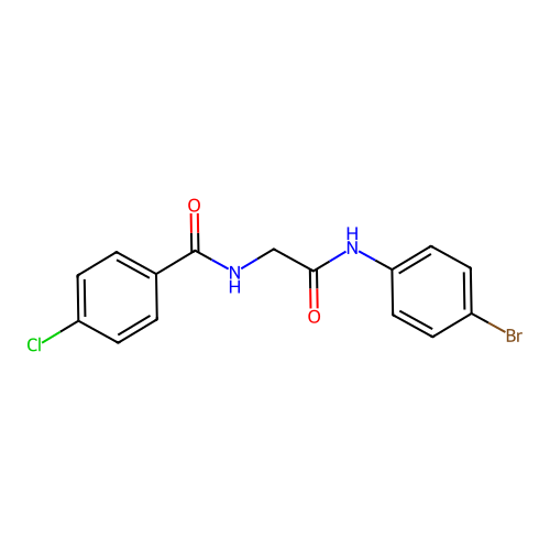 N-[2-(4-bromoanilino)-2-oxoethyl]-4-chlorobenzamide structure