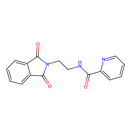N-[2-(1,3-dioxoisoindol-2-yl)ethyl]pyridine-2-carboxamide structure