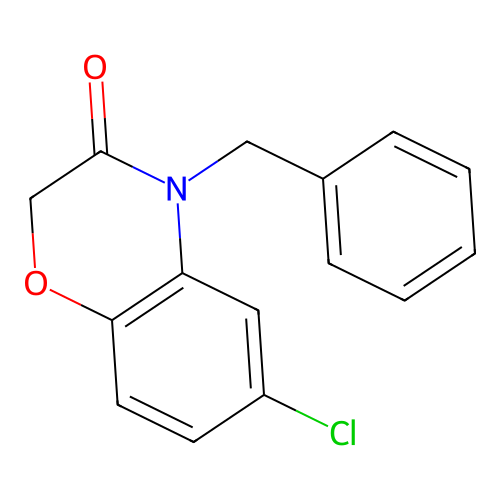 4-benzyl-6-chloro-2H-1,4-benzoxazin-3(4H)-one structure