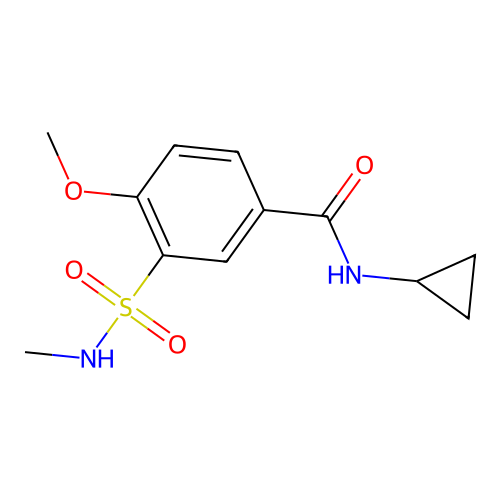 N-cyclopropyl-4-methoxy-3-(methylsulfamoyl)benzamide structure