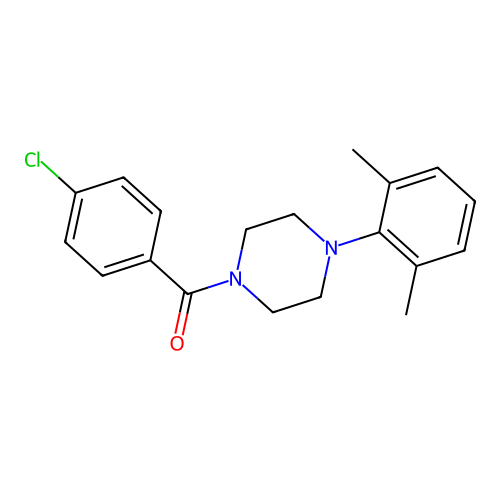 (4-Chlorophenyl)-[4-(2,6-dimethylphenyl)piperazin-1-yl]methanone structure