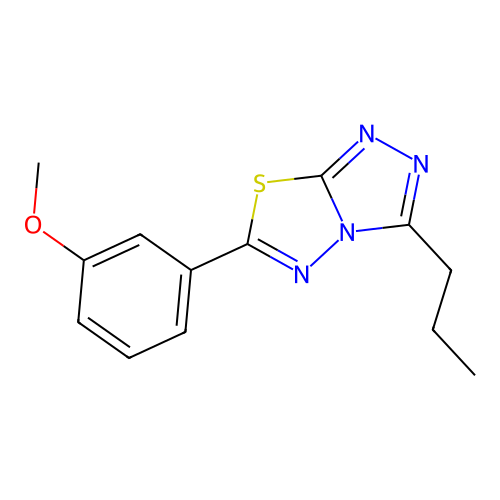 6-(3-Methoxyphenyl)-3-propyl-[1,2,4]triazolo[3,4-b][1,3,4]thiadiazole structure